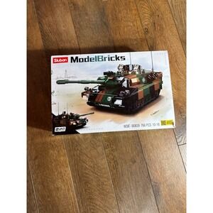 Sluban Model Bricks 2 in 1 Tank Building Block Set M38 B0839 766 PCS Ages 10 16